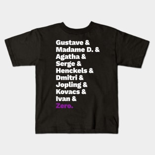 Grand Budapest List Kids T-Shirt